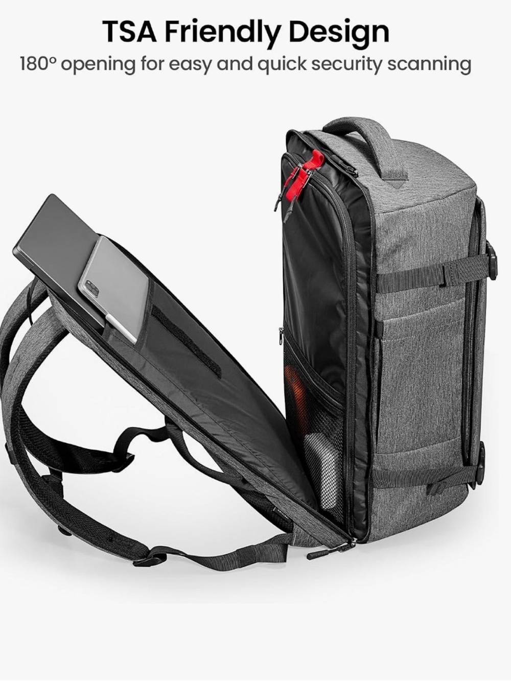 NWT Tomtoc Backpack 40L, Travel TSA Flight Approved grey - Picture 7 of 7